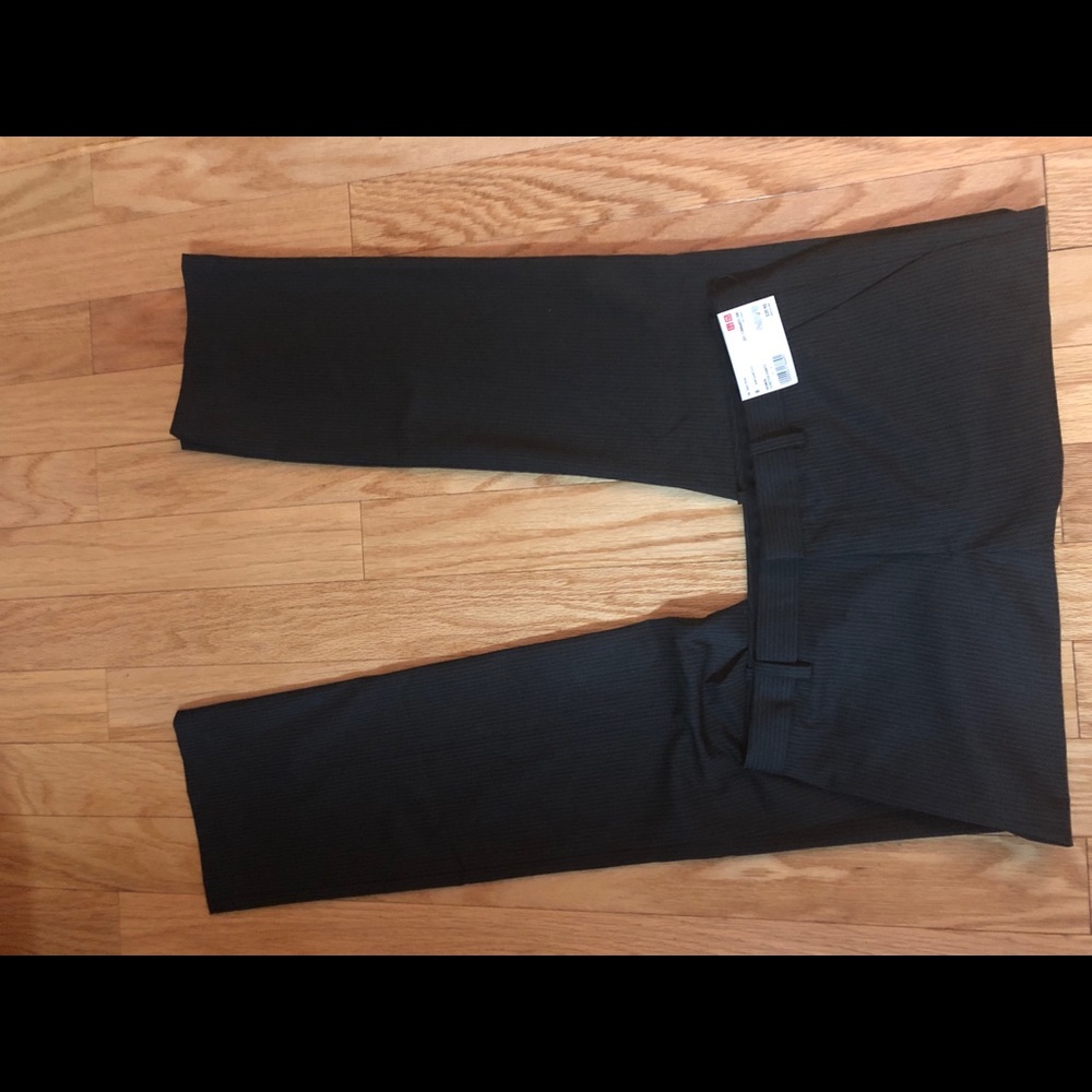 Gray pinstripe dress pants